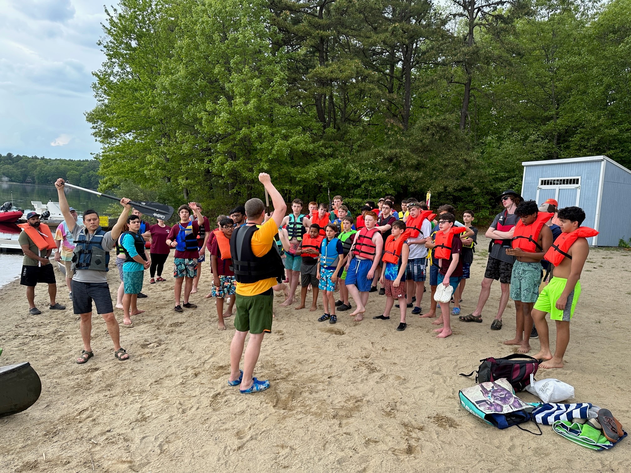 Mr. Acheson demonstrating strokes