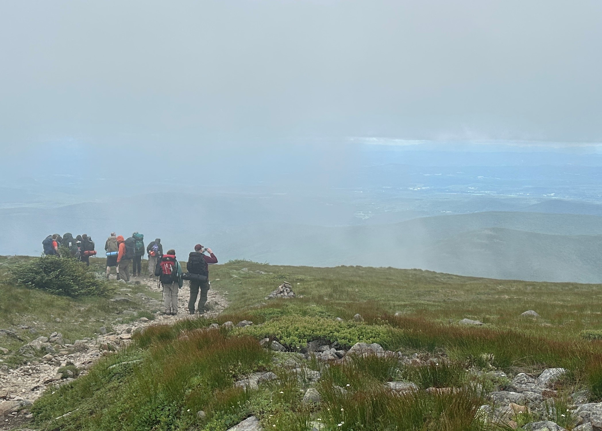 Scouts looking at a beautiful vista